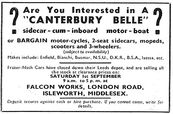 Canterbury Sidecar Inboard Motor Boat - Canterbury Belle         