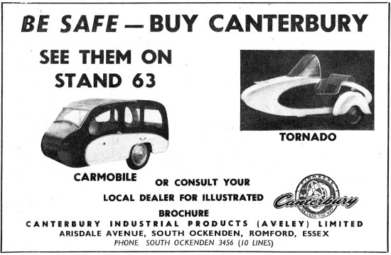 1962 Canterbury Carmobile Sidecar - Cantebury Tornado            