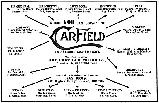 1920 Carfield Two-Stroke Lightweight Motor Cycle                 