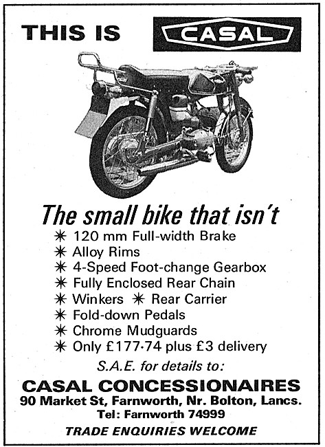 1973 Casal Motor Cycles                                          