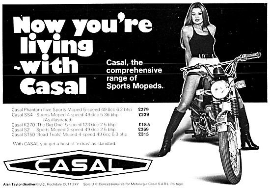 Casal Motor Cycles - 1975 Casal Range Sports Mopeds              