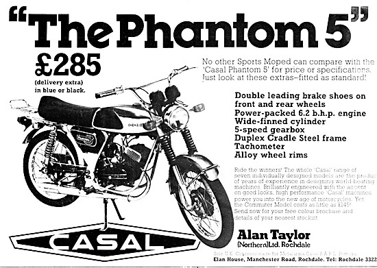 Casal Motor Cycles - Casal Phantom 5 Sports Moped                
