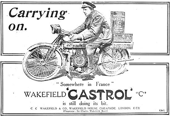 Castrol Motor Oil Military Applications 1917                     