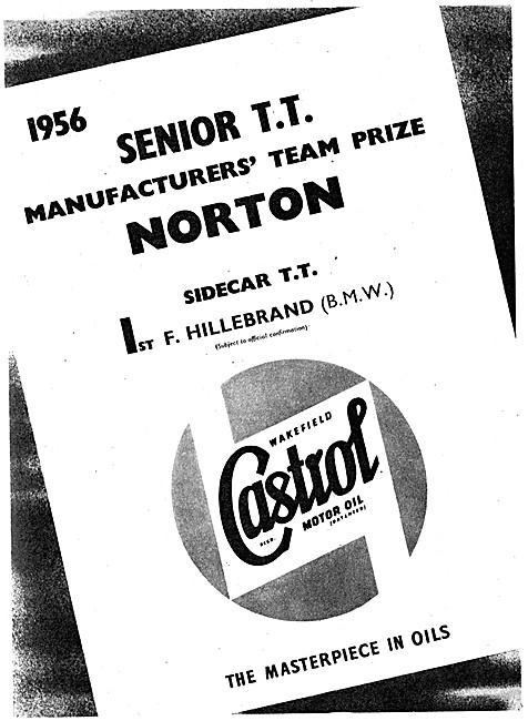 Castrol Motor Oil 1956 Advert                                    