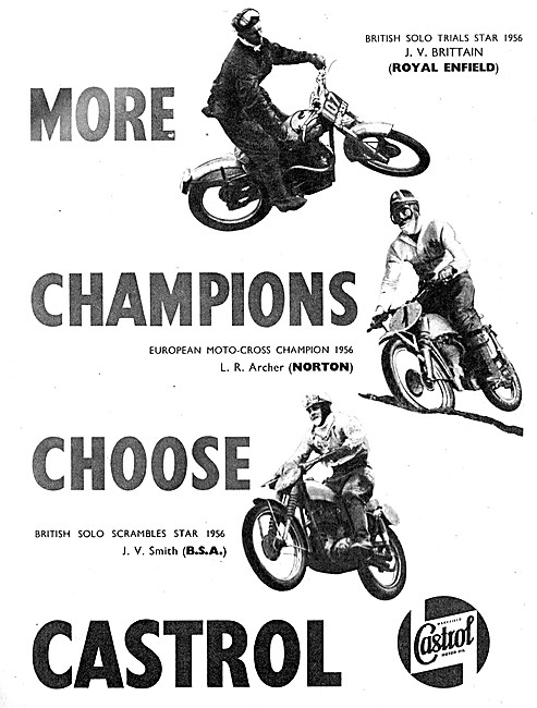 Castrol Motor Oil 1957 Advert                                    