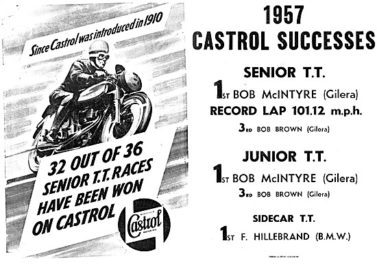 Castrol Motor Oil TT Successes 1957                              