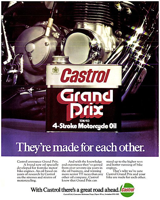 Castrol Grand Prix 15W/40 4 Stroke Motorcycle Oil                