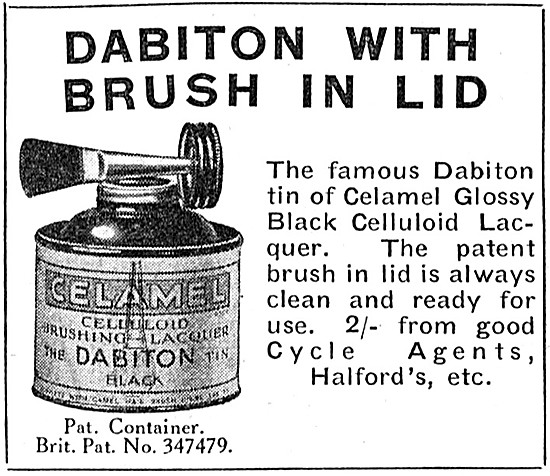 Celamel Dabiton Celluloid Lacquer Paint 1935                     