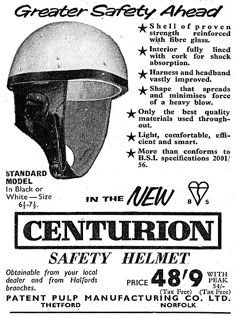 Centurion Standard Model Safety Helmet - Pudding Bowl Helmet     