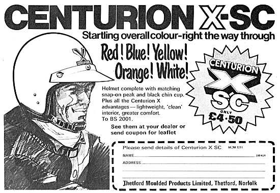Centurion X-SC Motorycle Helmet 1971 Style                       