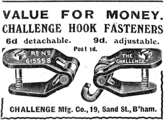 Challenge Motor Cycle Belt Hook Fastereners                      