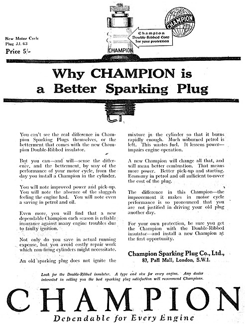 Champion Motorcycle Sparking Plugs                               