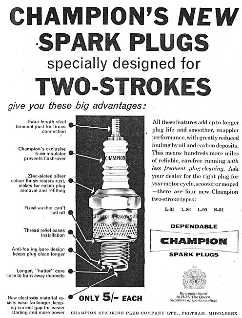 Champion Two-Stroke Spark Plugs                                  