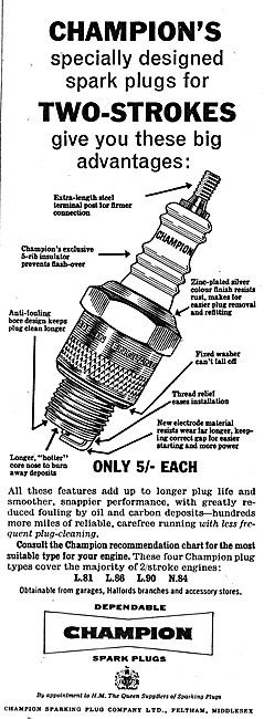 Champion Spark Plugs For Two-Strokes                             