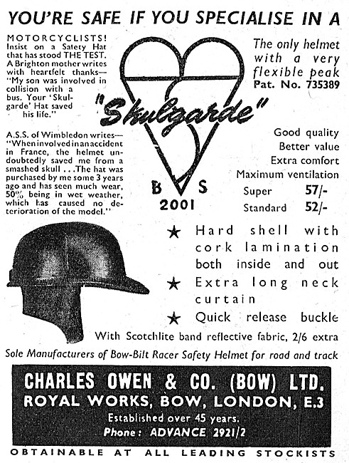 Owens Skulgarde Crash Helmets                                    