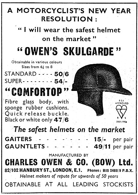 Charles Owen Skulgarde Crash Helmets                             