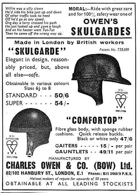 Owens Skulgardes Helmets                                         