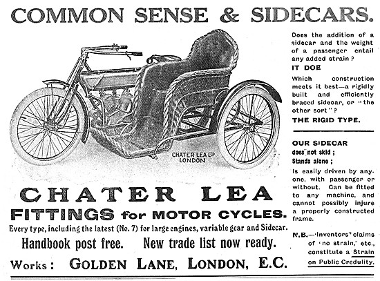 Chater Lea Motor Cycles & Sidecars                               