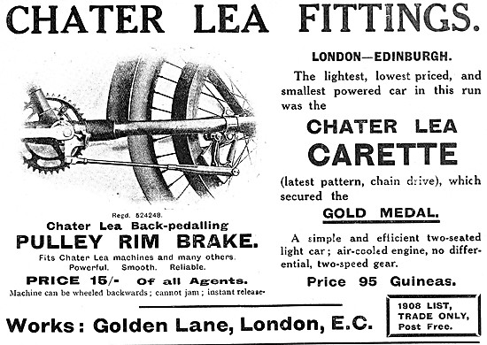 Chater Lea Back-Pedalling Pulley Motor Cycle Rim Brake           