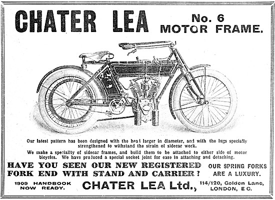 Chater Lea No 6 Motor Cycle Motor Frame                          