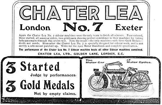 Chater Lea No 7 Motor Cycle 1911                                 