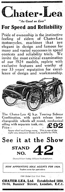 1923 Chater-Lea 4.5 hp Touring Sidecar Combination               