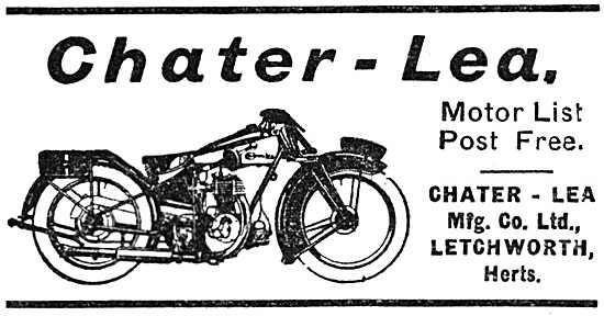 Chater-Lea Motor Cycles                                          