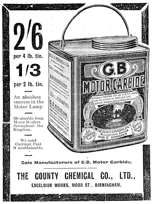 Chemico GB Motor Carbide 1904                                    