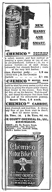 Chemico Motor Cycle Oils - Chemico Carbide - Chemico Tyre Patches