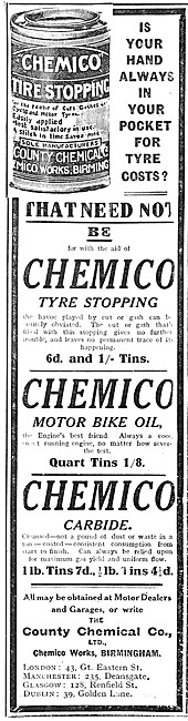 Chemico Motor Cycle Oils - Chemico Carbide - Chemico Tyre Patches