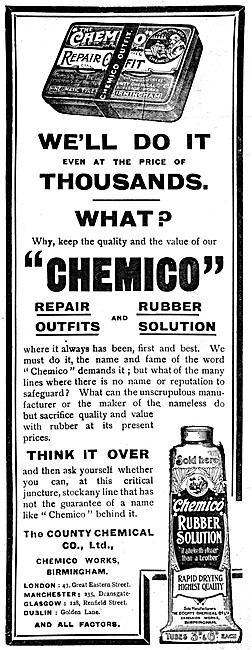 Chemico Puncture Repair Outfits - Chemico Rubber Solution        