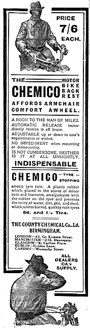 Chemico Motor Cycle Back Rest - Chemico Tyre Stopping            