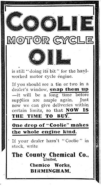 Chemico Coolie Motor Cycle Oil                                   