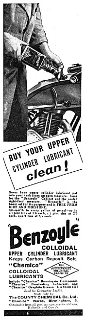 Benzoyle Colloidal Upper Cylinder Lubricant 1934 Formulation     