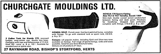 Churchgate Mouldings Motor Cycle Seats, Fairings & Fuel Tanks    