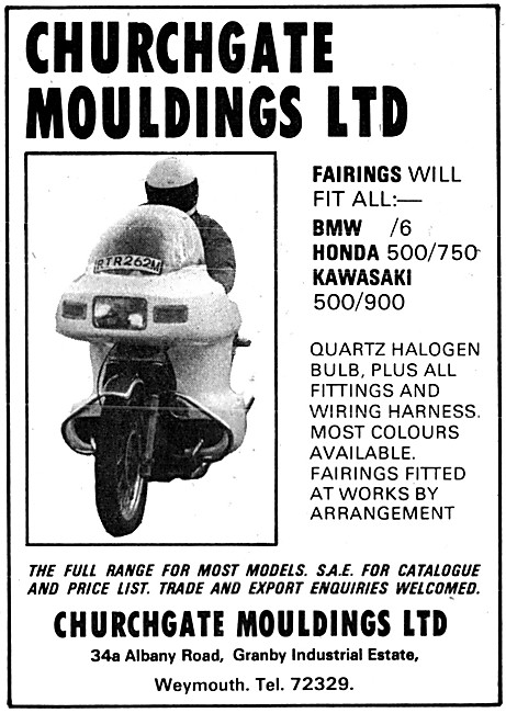 Churchgate Motorcycle Fairings 1975                              