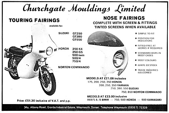 Churchgate Fairings - Churchgate Motor Cycle Windscreens         