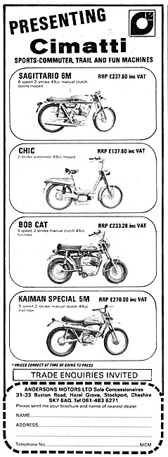 Cimatti Sagittario - Cimatti Chic Moped - Cimatti Bob Cat        