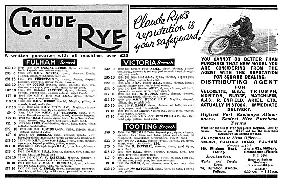Claude Rye Motorcycle Dealership                                 