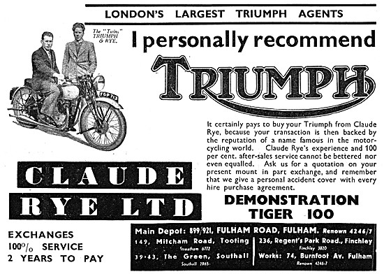 Claude Rye Motorcycle Dealership                                 