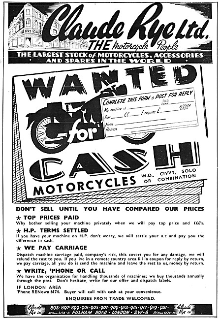 Claude Rye Motorcycle Dealership                                 