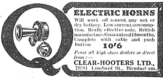 Clear Hooters Electric Motor Cycle Horns                         