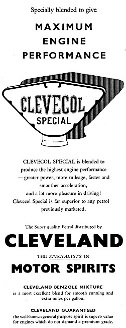 Cleveland Clevecol Special Petrol - Cleveland Benzole            