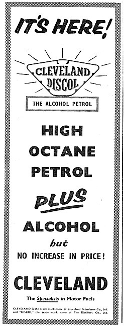 Cleveland Discol High Octane Petrol 1956 Advert                  
