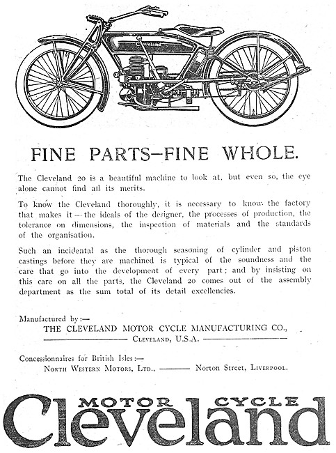 1920 Cleveland 20 Motor Cycle - USA                              