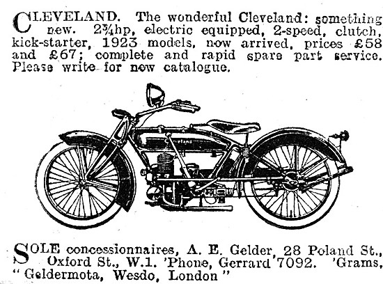 1923 Cleveland 2.75 hp Motor Cycle                               