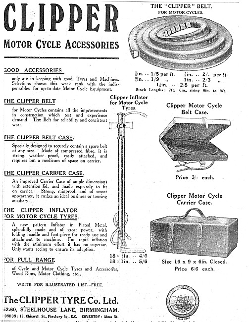 Clipper Motor Cycle Tyres & Accessories                          