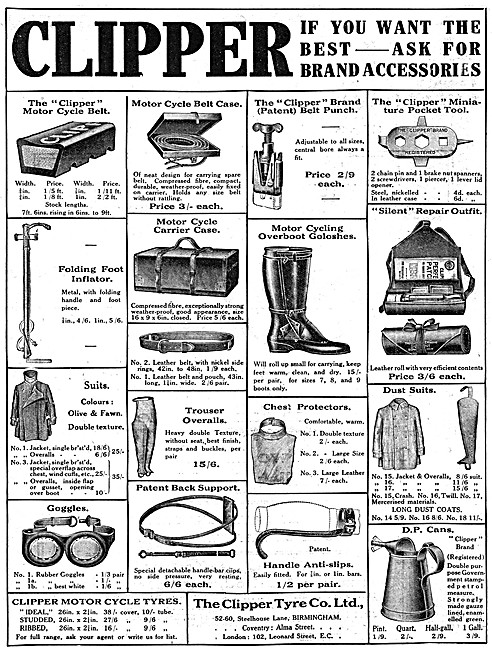 Clipper Motor Cycle Tyres & Accessories                          