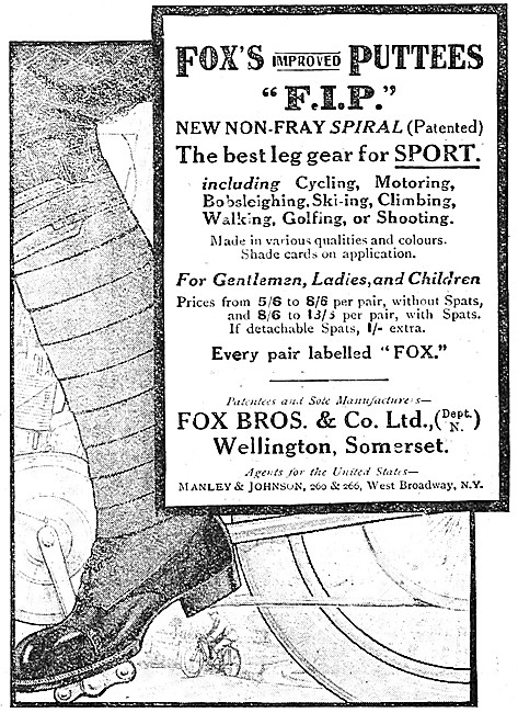 Fox' Puttees 1914 Improved Pattern                               