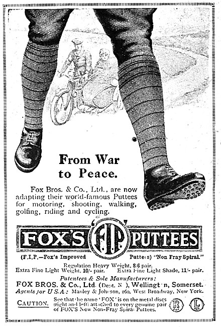 Foxs Puttees 1919                                                